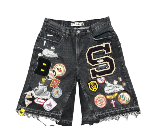 Patchwork Shorts Sz 32