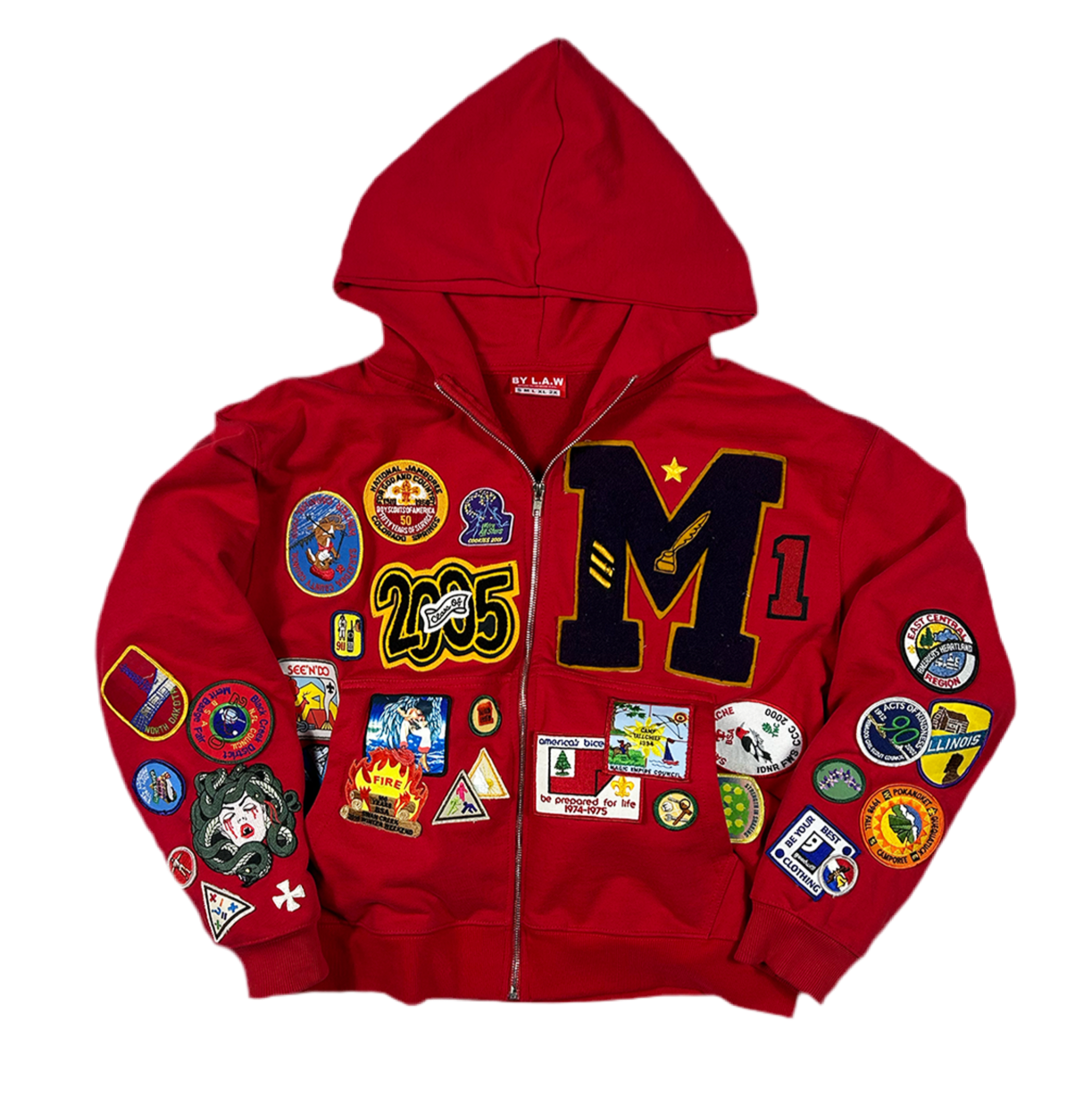 1/1 Patchwork Hoodie Sz L