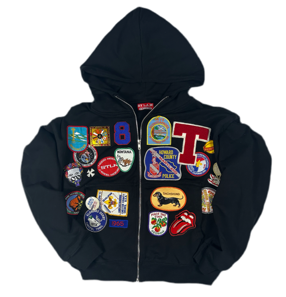 Tanner Singles Patchwork Hoodie Sz M