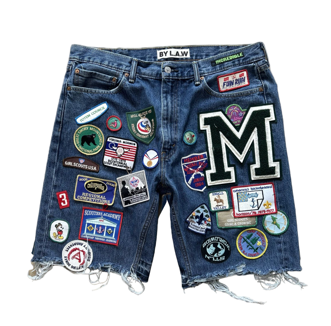 Patchwork Shorts Sz 38