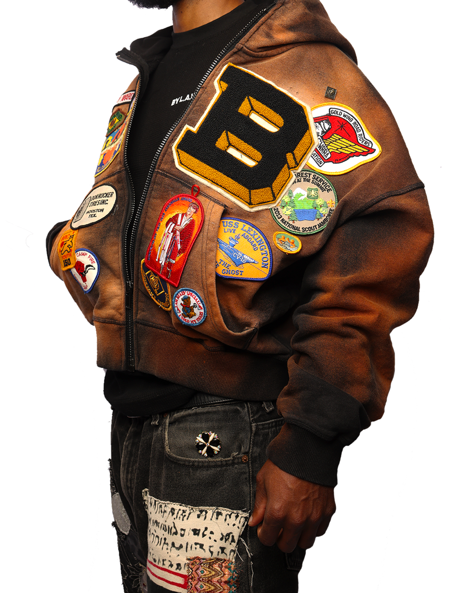 Patchwork Hoodie #002 Sz M