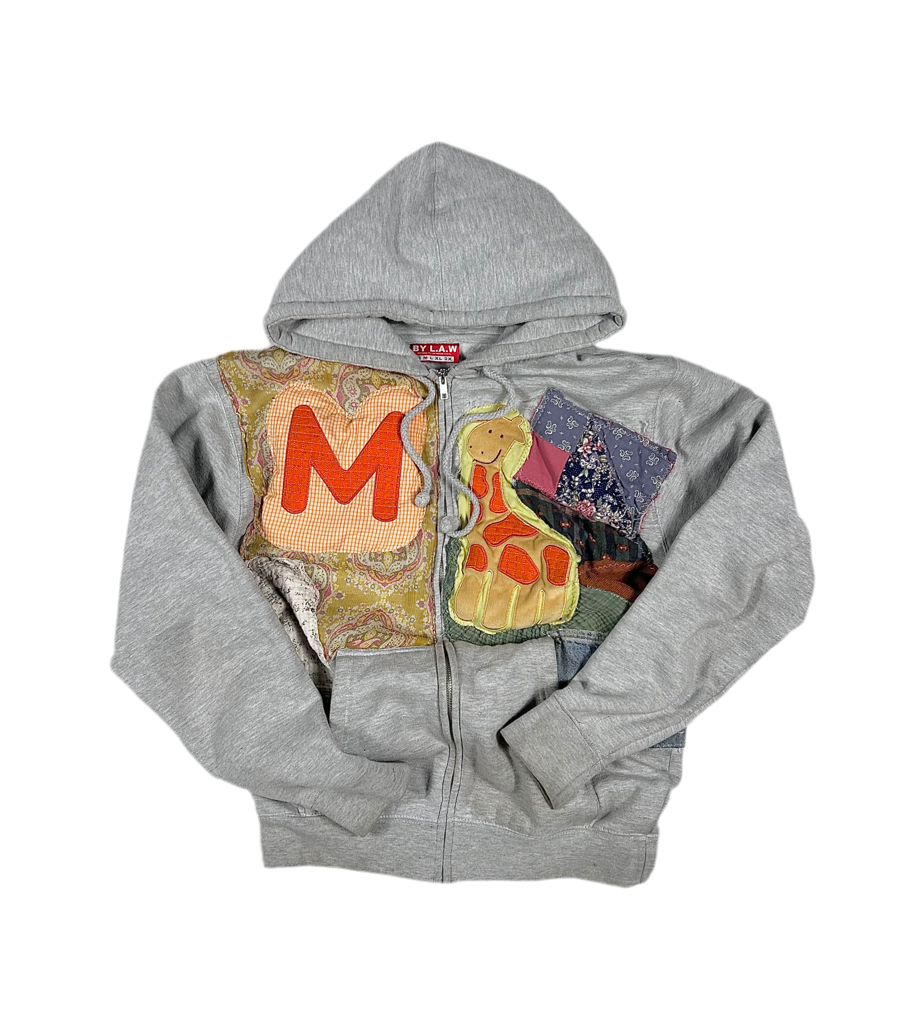 Scrap Fabric Hoodie Sz M