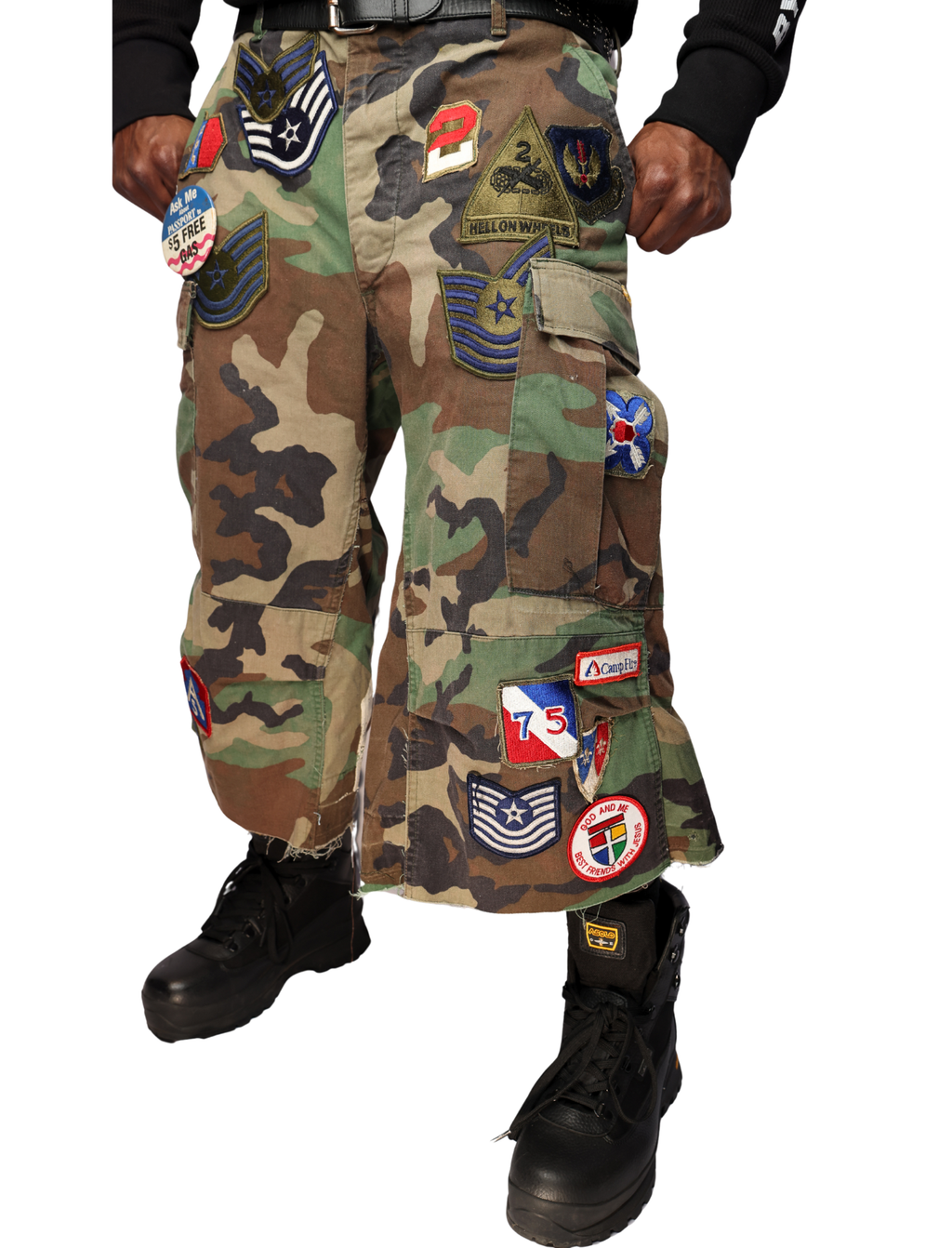 Patchwork Camo Shorts #003 Sz M