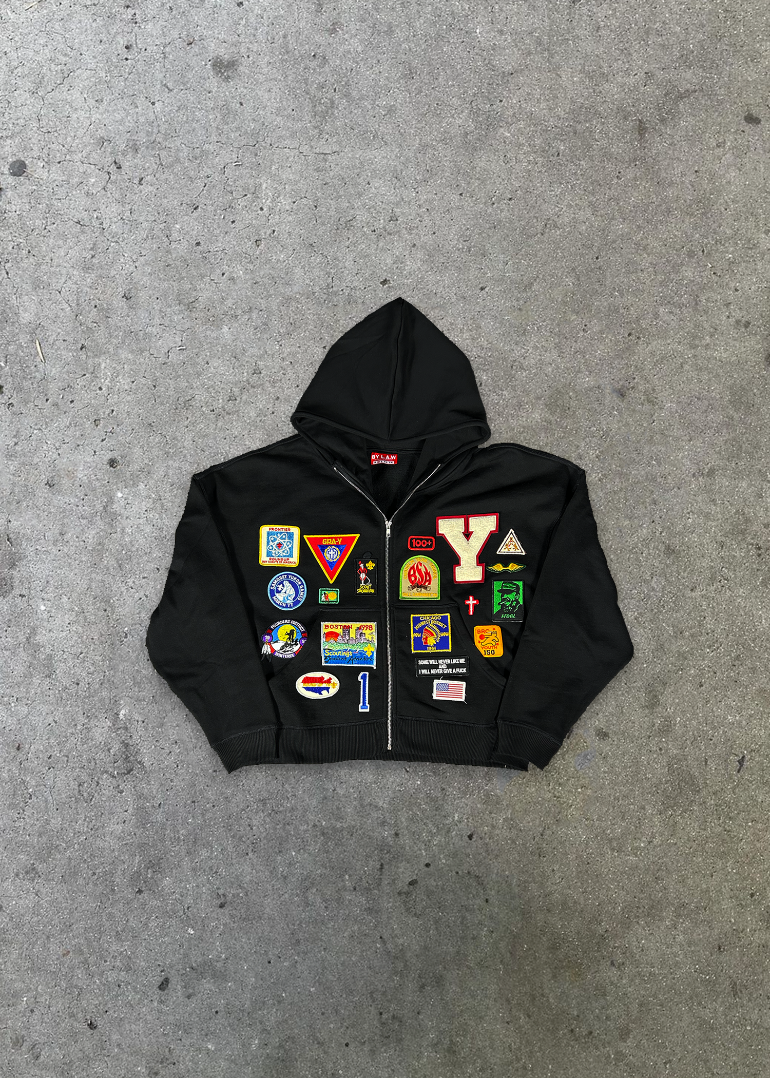 1/1 Patchwork Hoodie Sz M