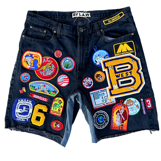 Patchwork Shorts Sz 36