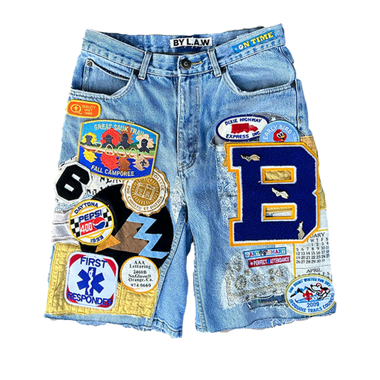 Patchwork Shorts Sz 32
