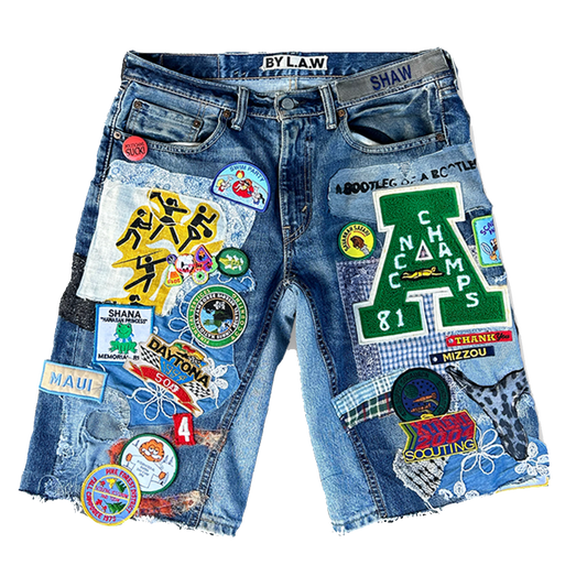 Patchwork Shorts Sz 33