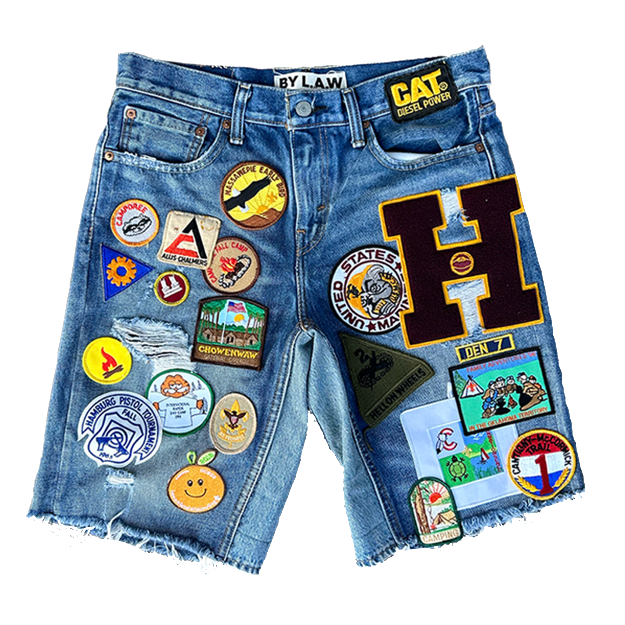 Patchwork Shorts Sz 31