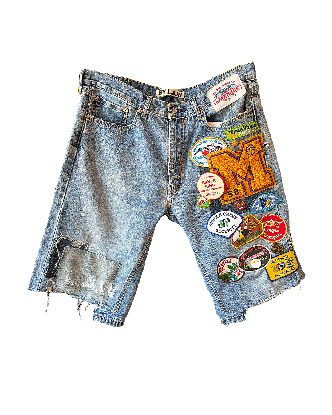 Single Sided Patchwork Shorts