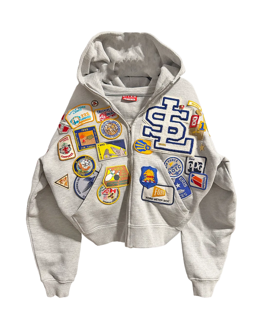 Patchwork Hoodie "Heather Grey"