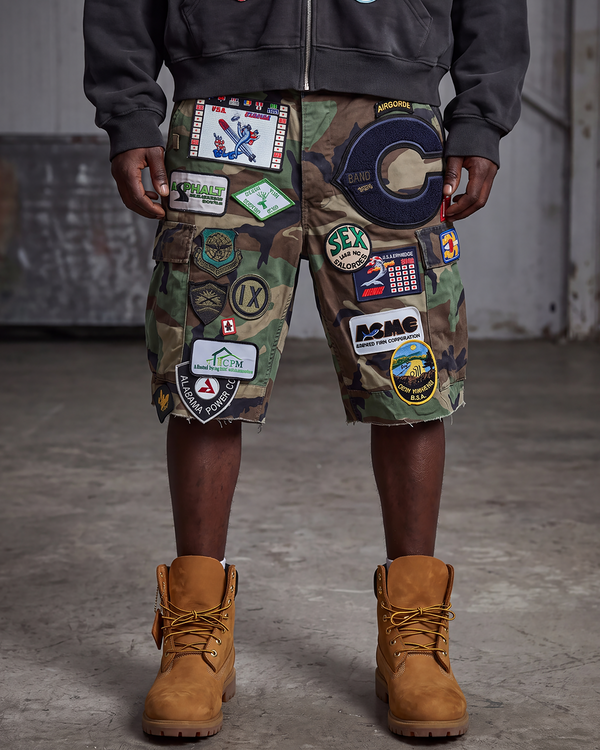 Patchwork Camo Shorts