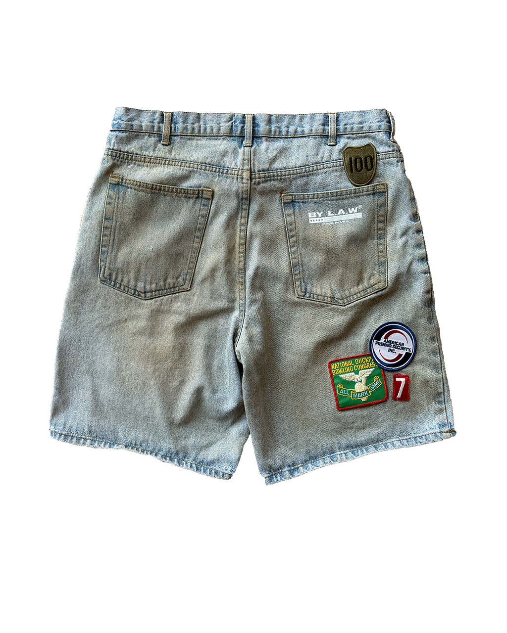 "Coffee Stain" Patchwork Shorts Sz 36