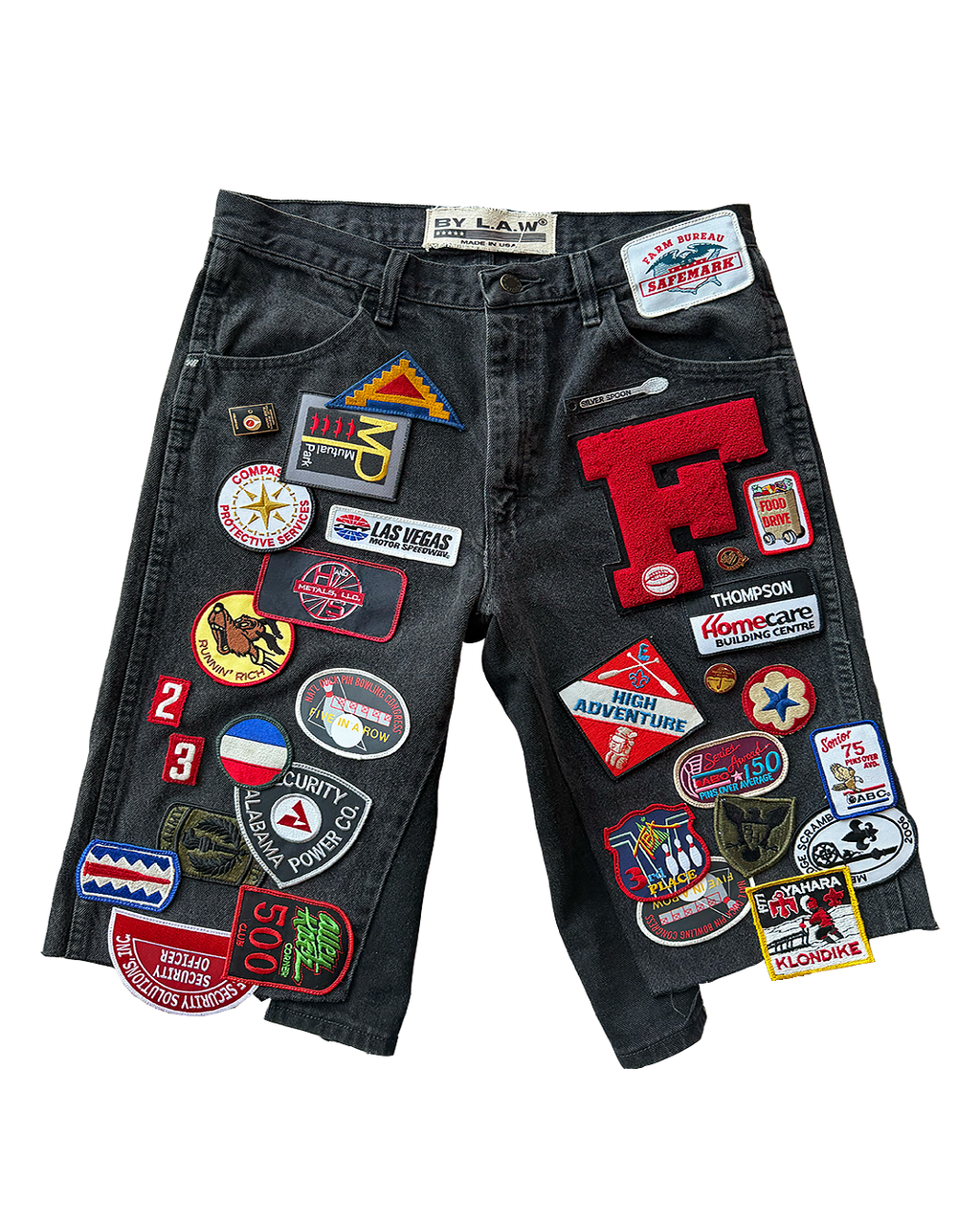 "Faded In Vegas" Patchwork Short Sz 32