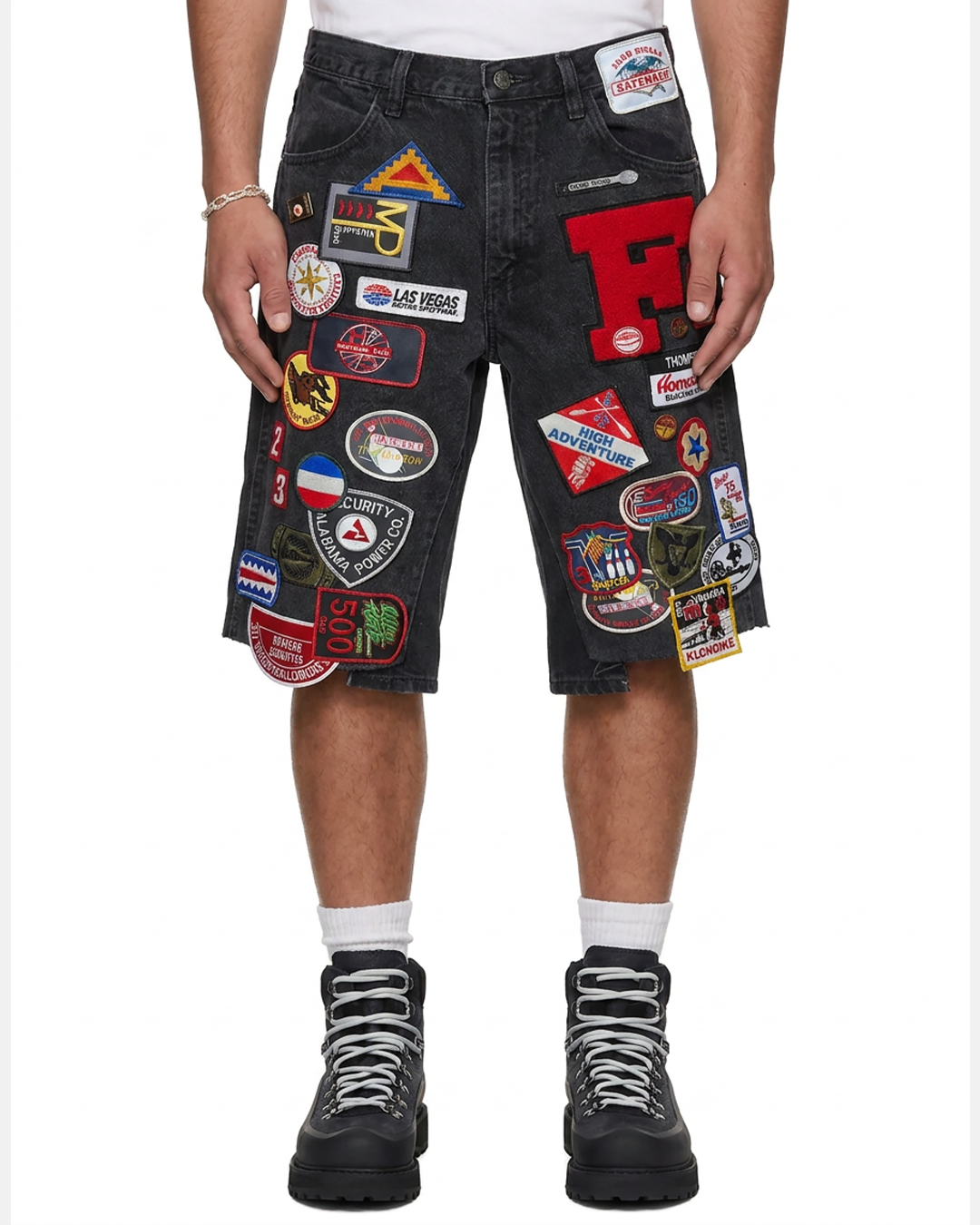 "Freedom In Vegas" Patchwork Short Sz 32