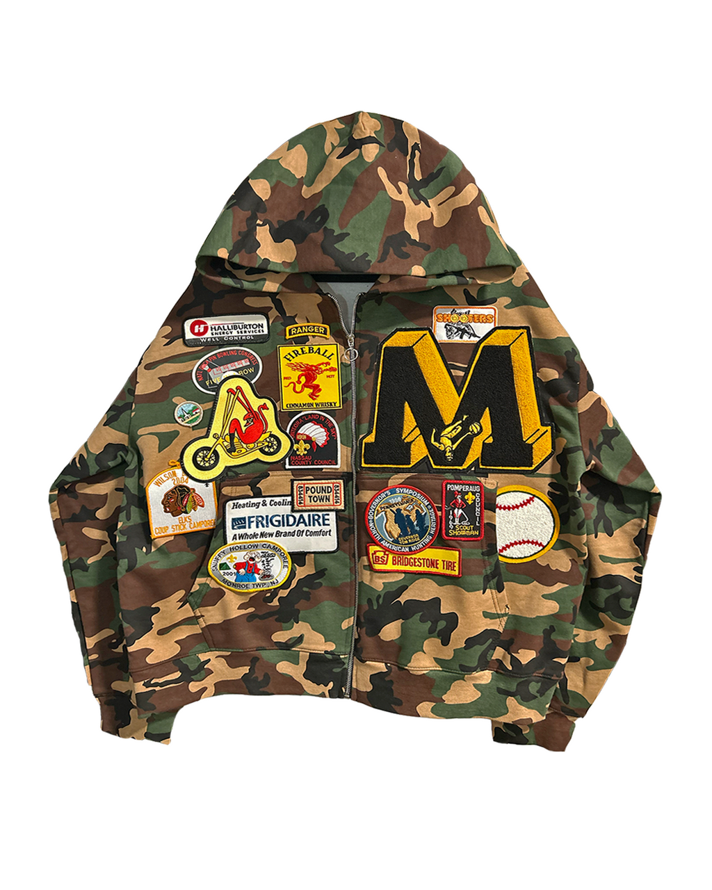 Patchwork Hoodie Sz XL