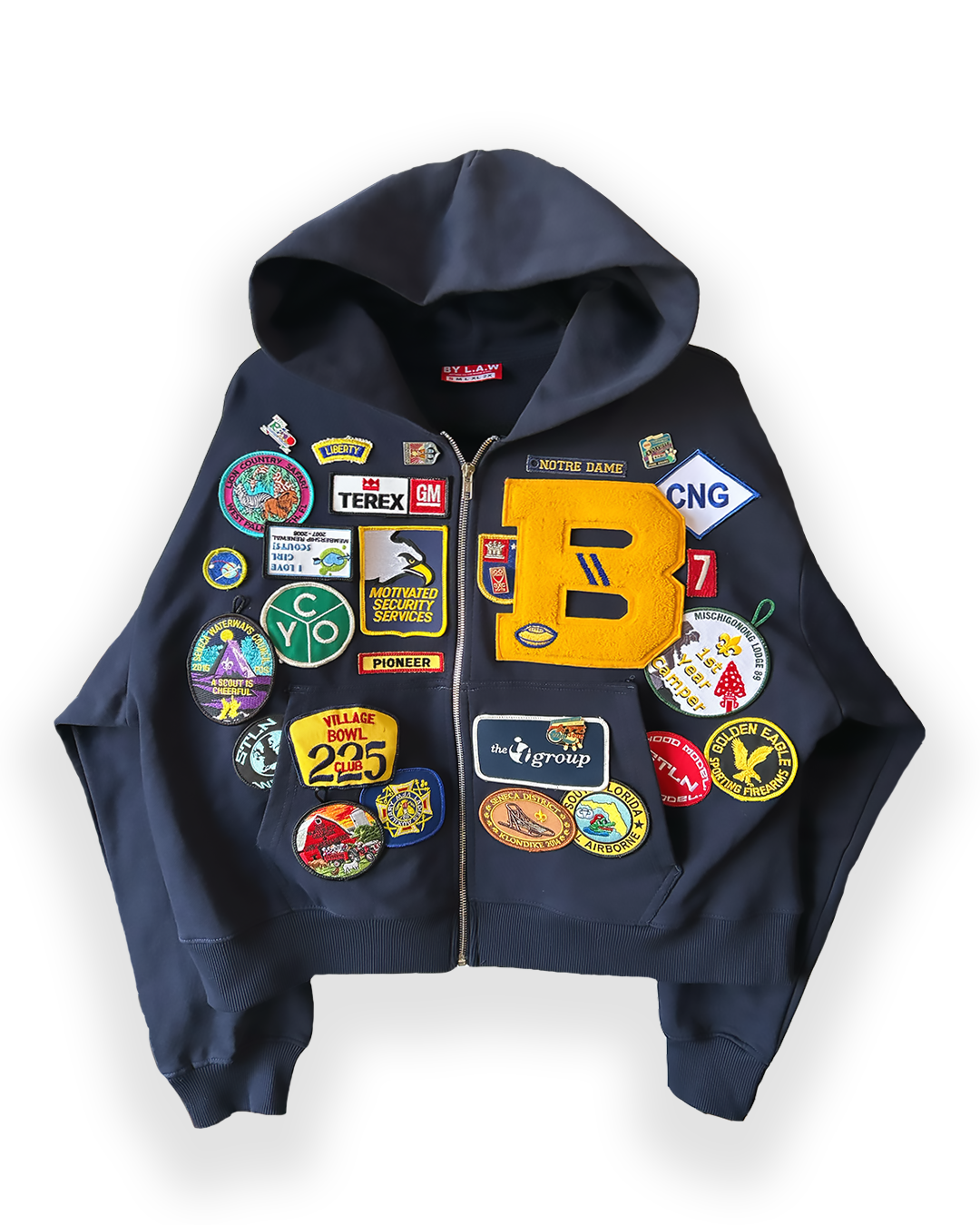 Patchwork Hoodie Sz S