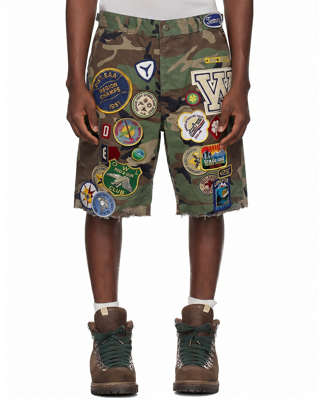 Patchwork Camo Shorts