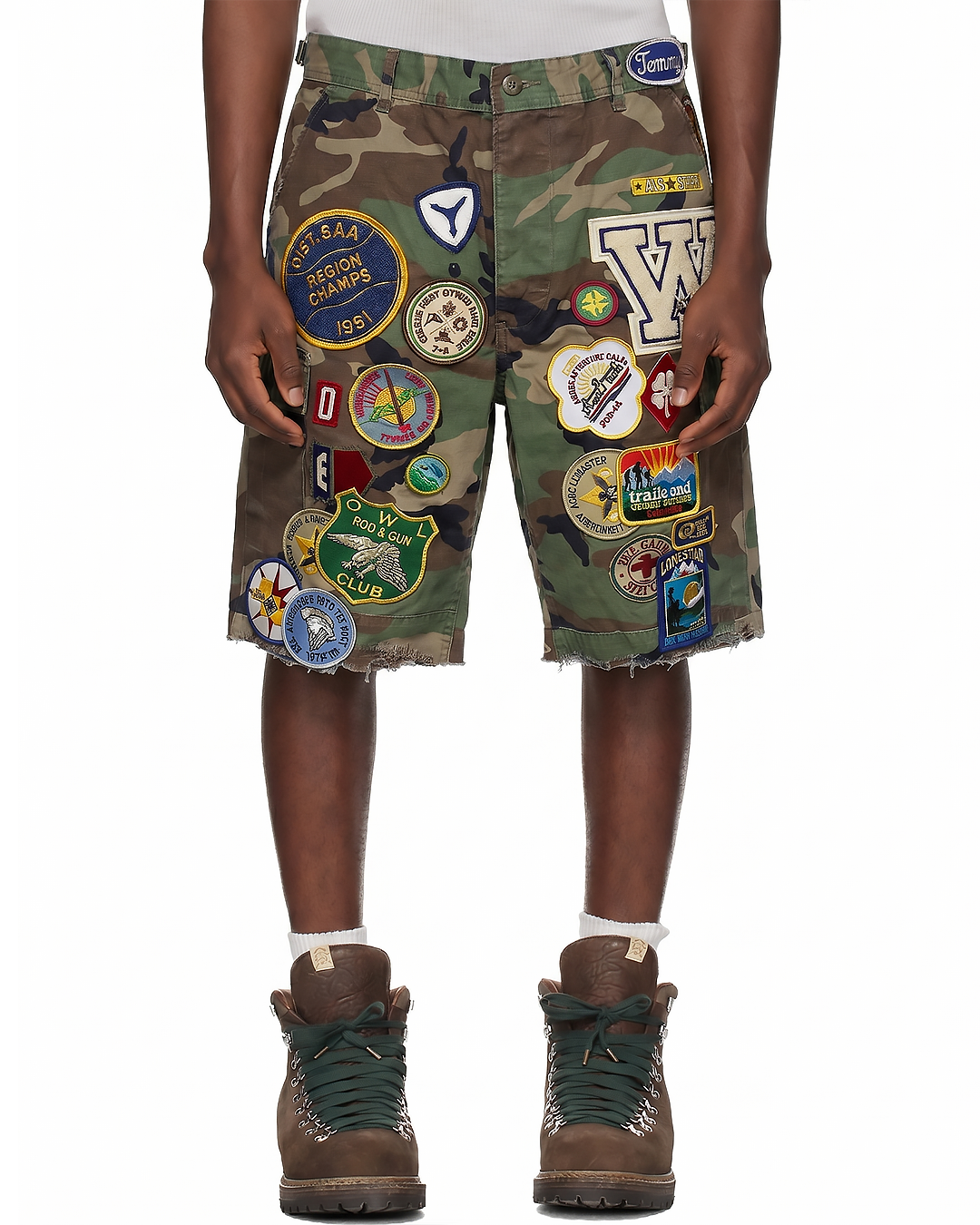 Patchwork Camo Shorts