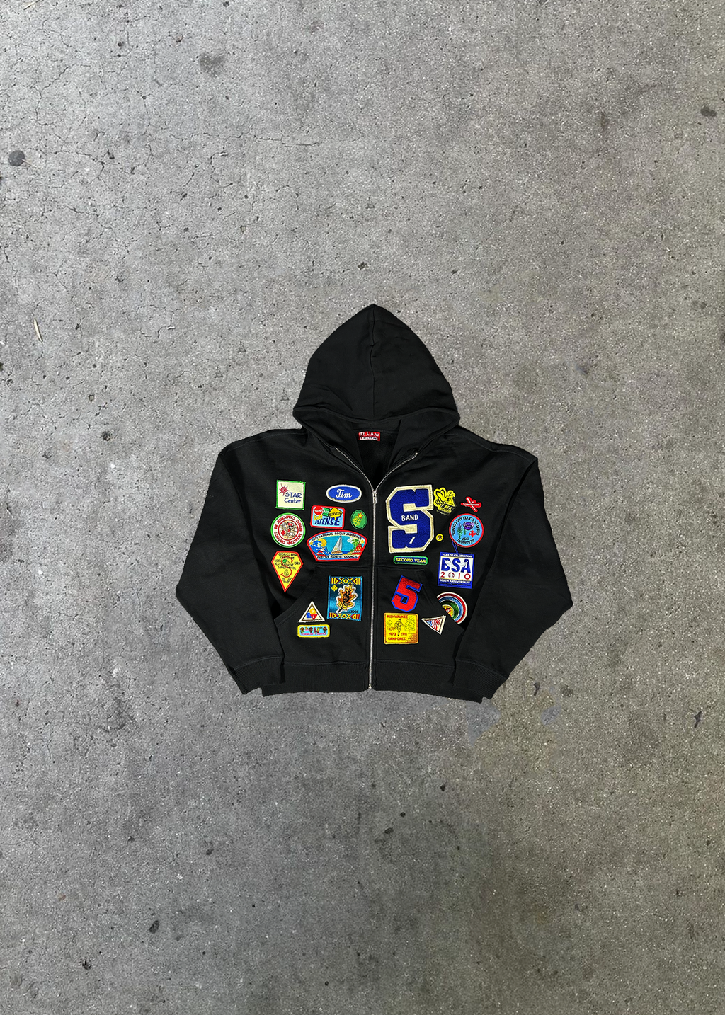 Patchwork Hoodie Sz S