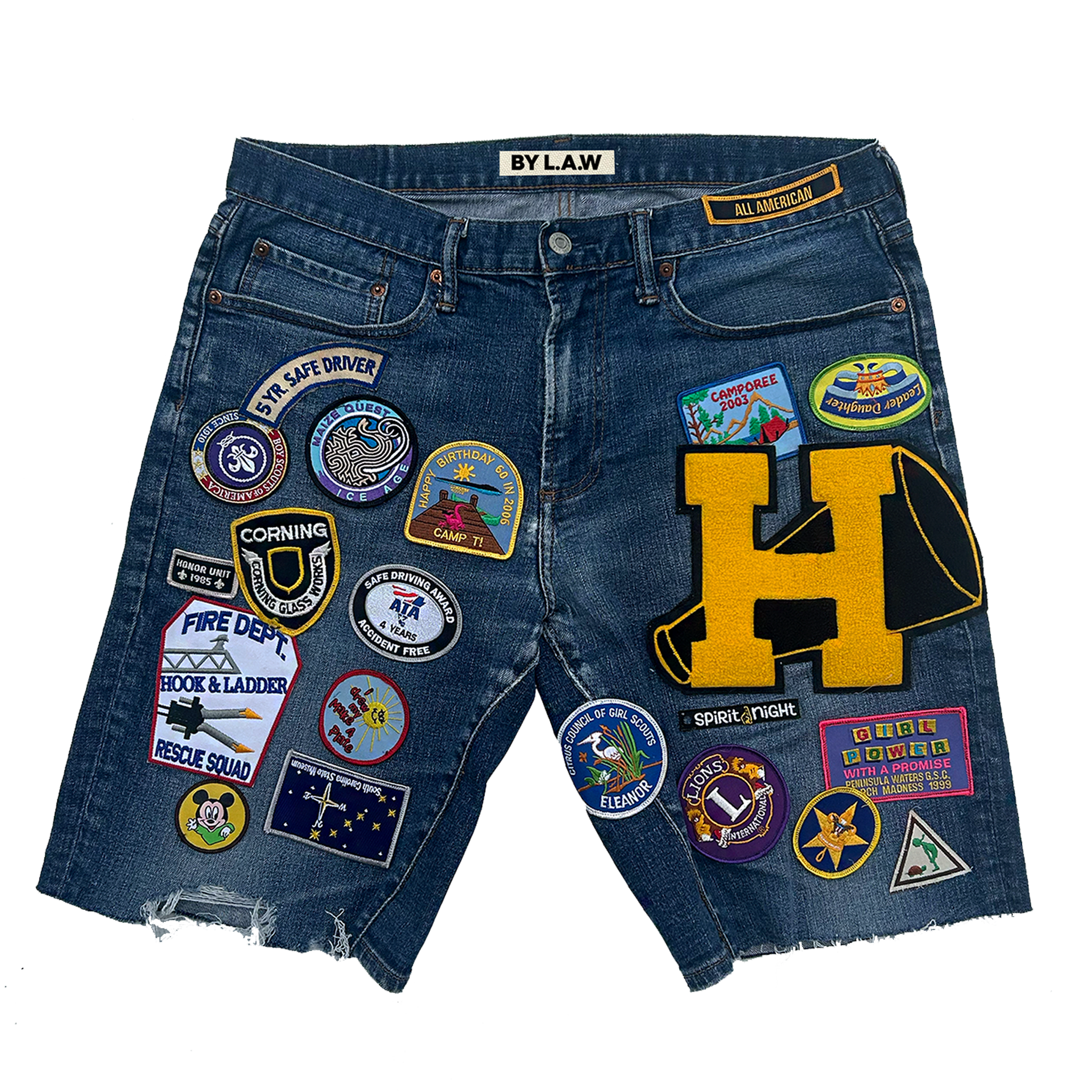 Patchwork Shorts Sz 33