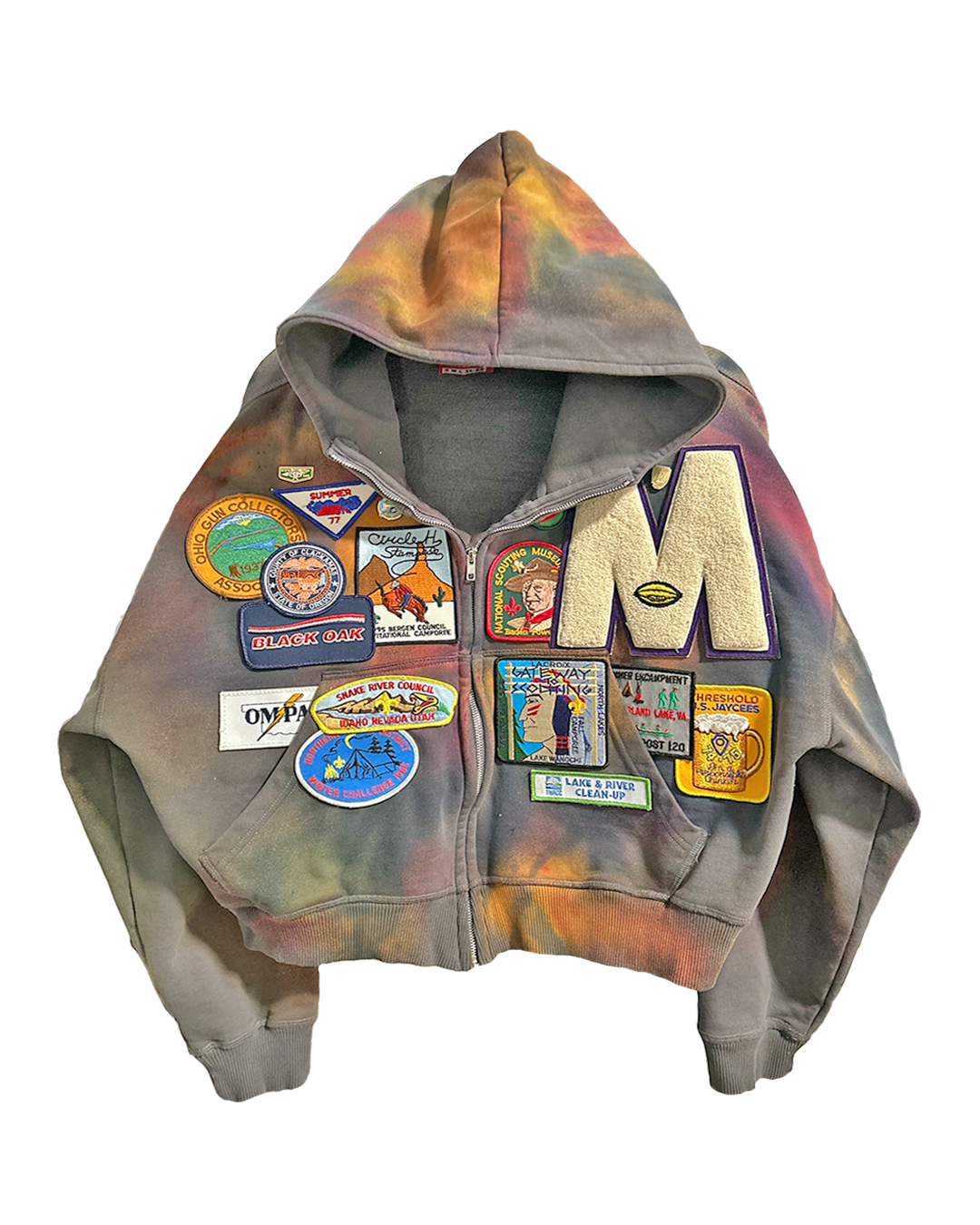 Patchwork Hoodie Sz S
