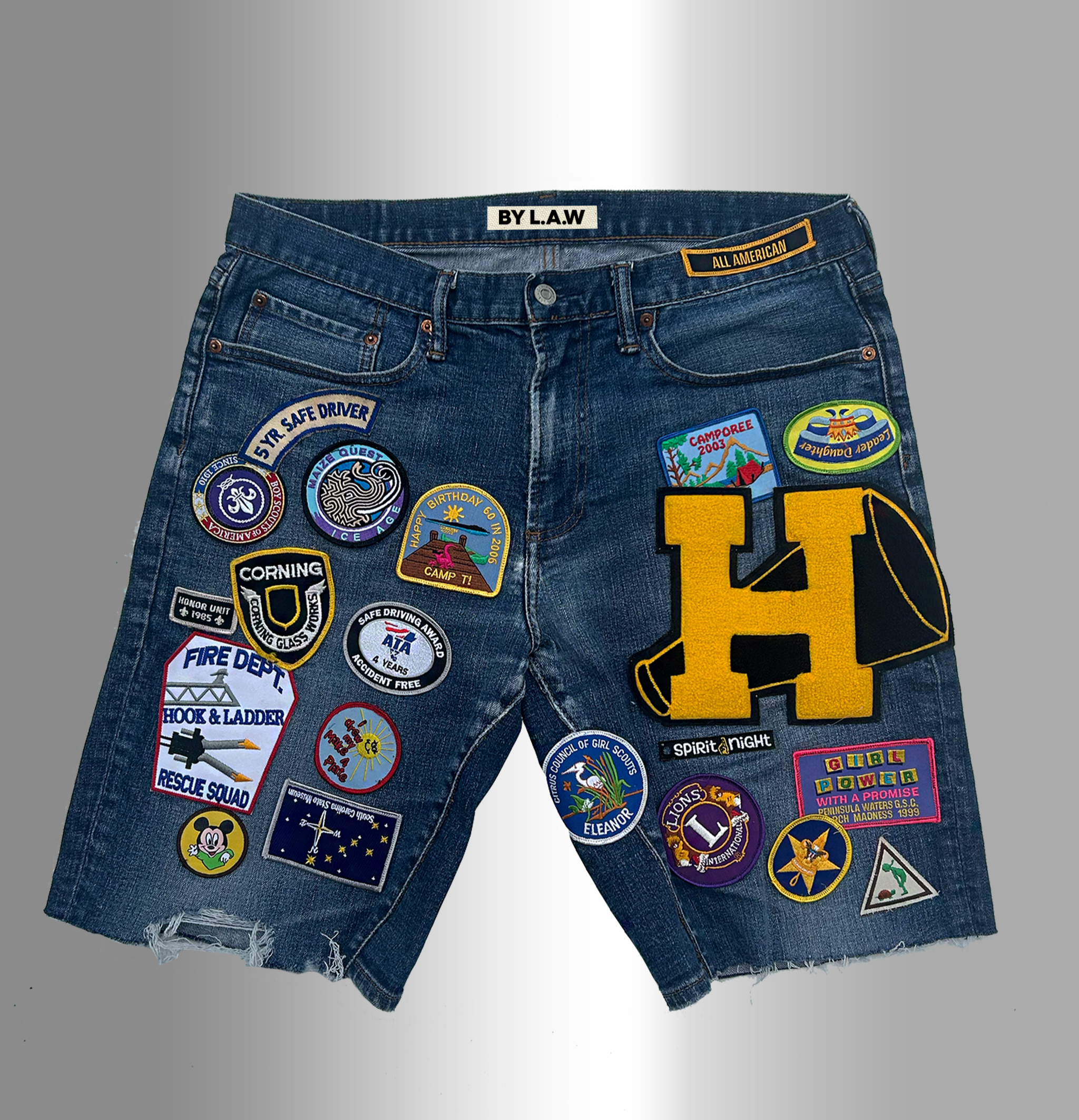 Patchwork Shorts Sz 33