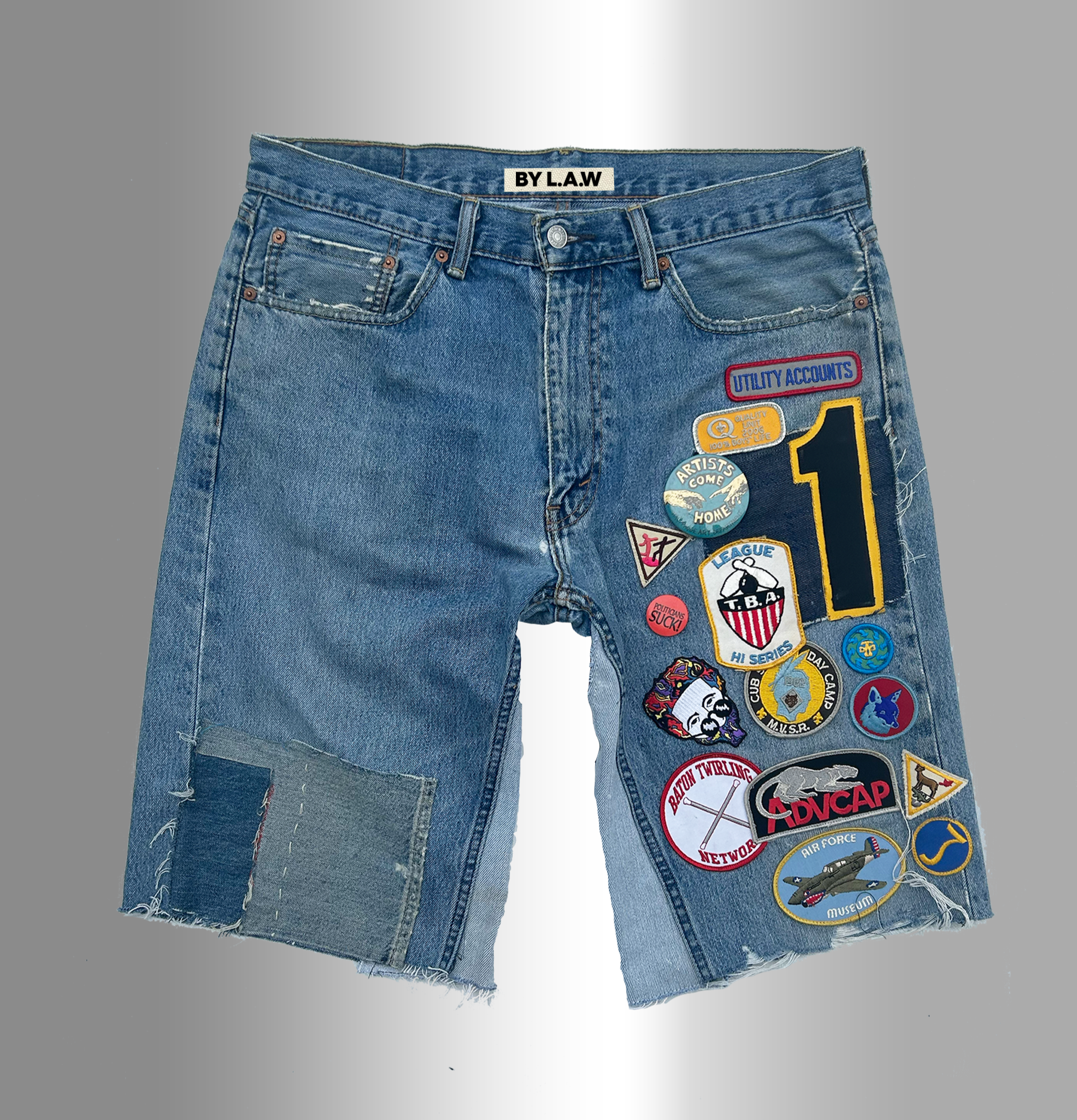 Patchwork Shorts Sz 36